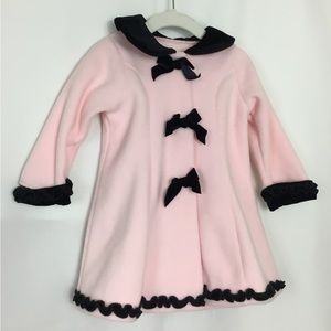 Pink Fleece Swing Coat Toddler Size 18M by Sophie Rose